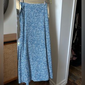 SOLD Flower Print Wrap Skirt